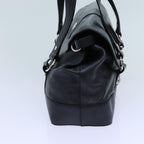 CELINE Shoulder Bag Leather Black  hk1202