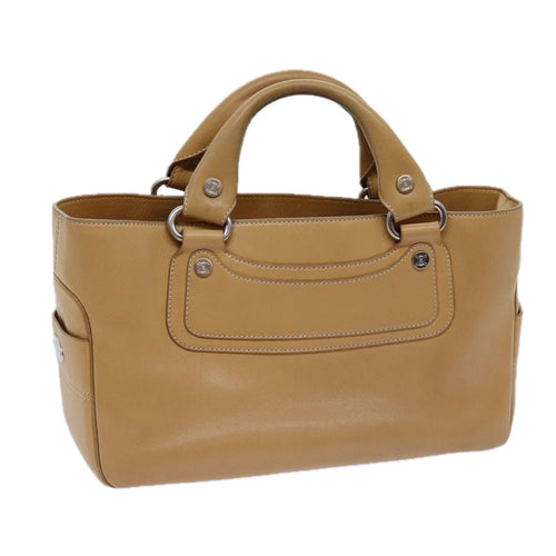 CELINE Boogie Hand Bag Leather Beige  hk1218