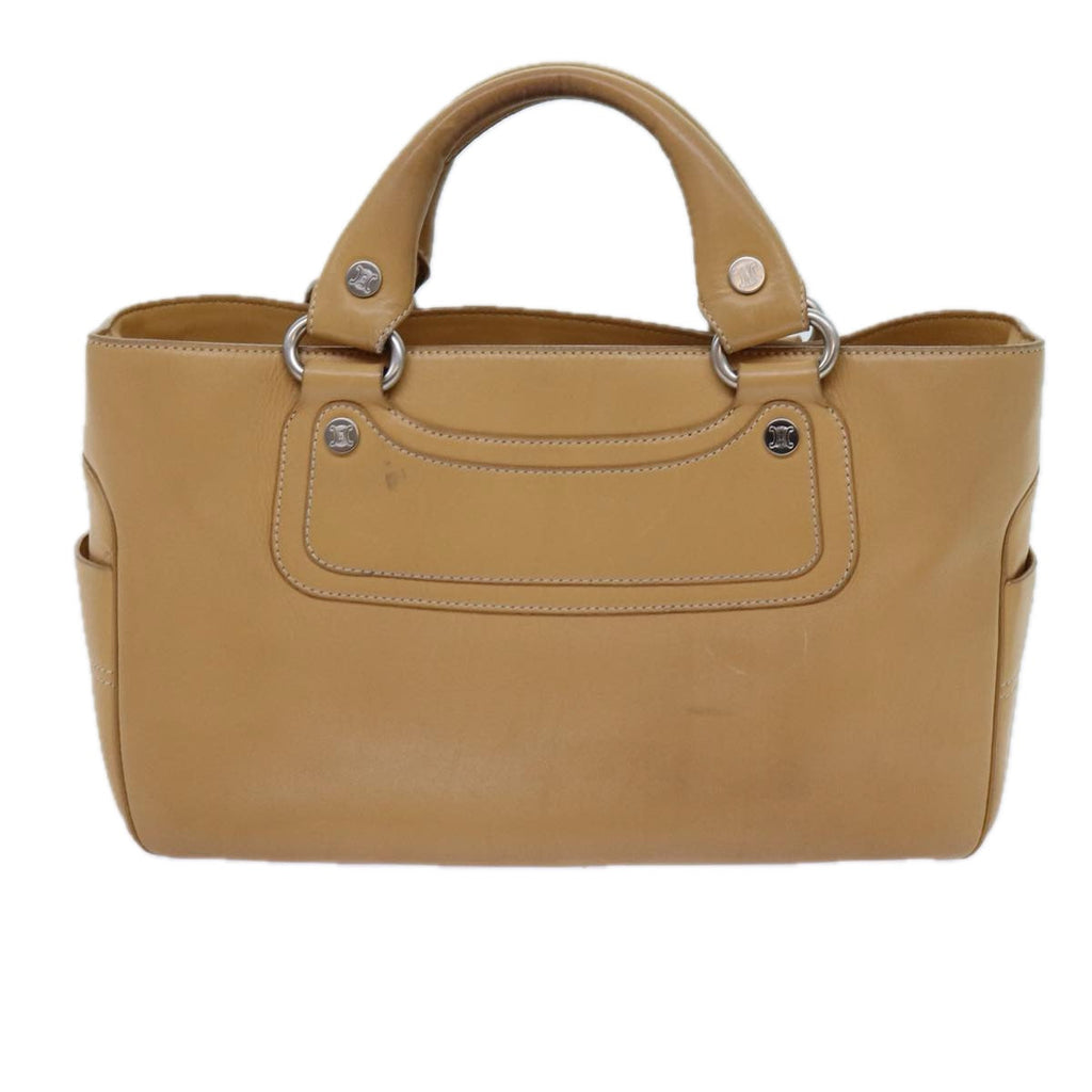 CELINE Boogie Hand Bag Leather Beige  hk1218