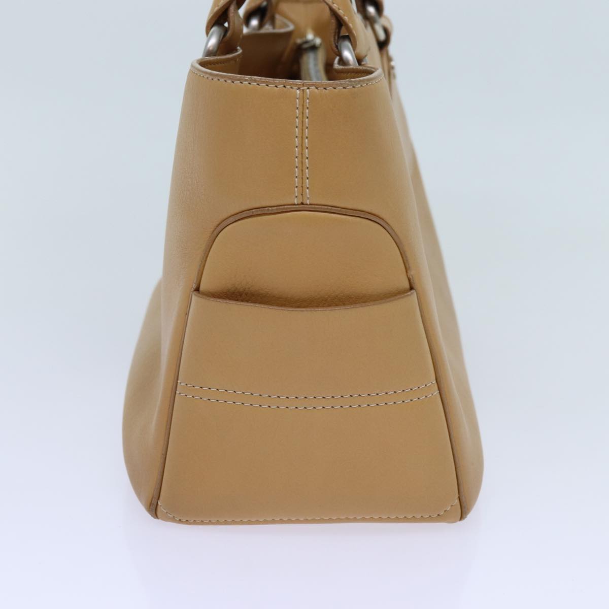 CELINE Boogie Hand Bag Leather Beige  hk1218