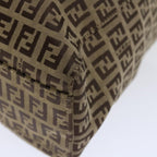FENDI Zucchino Canvas Hand Bag Nylon Beigehk1256