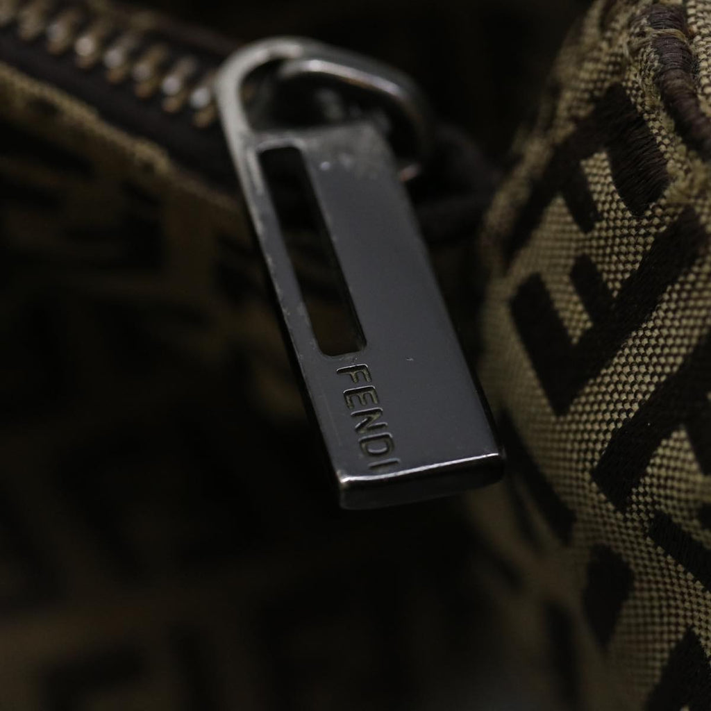 FENDI Zucchino Canvas Hand Bag Nylon Beigehk1256