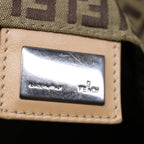 FENDI Zucchino Canvas Hand Bag Nylon Beigehk1256