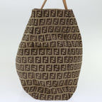 FENDI Zucchino Canvas Hand Bag Nylon Beigehk1256