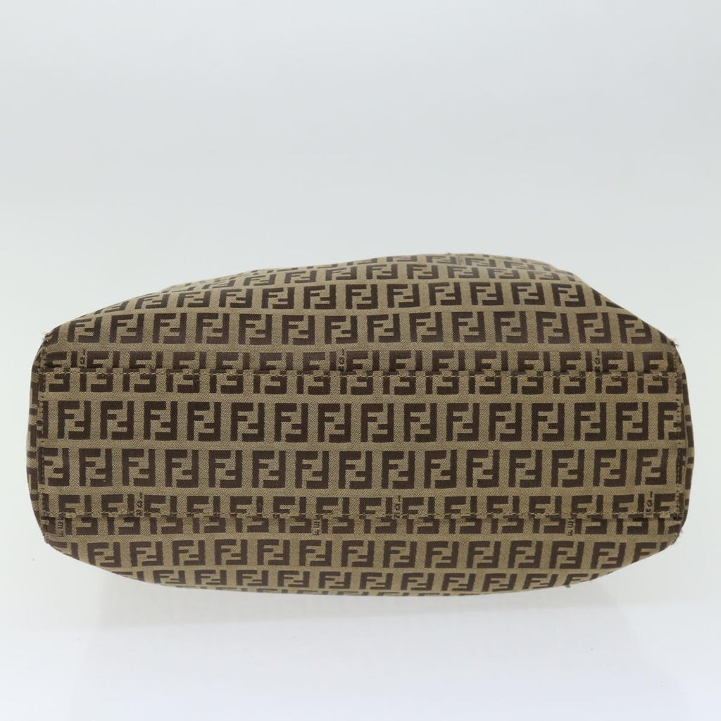 FENDI Zucchino Canvas Hand Bag Nylon Beigehk1256