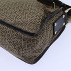 FENDI Zucchino Canvas Shoulder Bag Nylon Beigehk1267