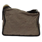 FENDI Zucchino Canvas Shoulder Bag Nylon Beigehk1267