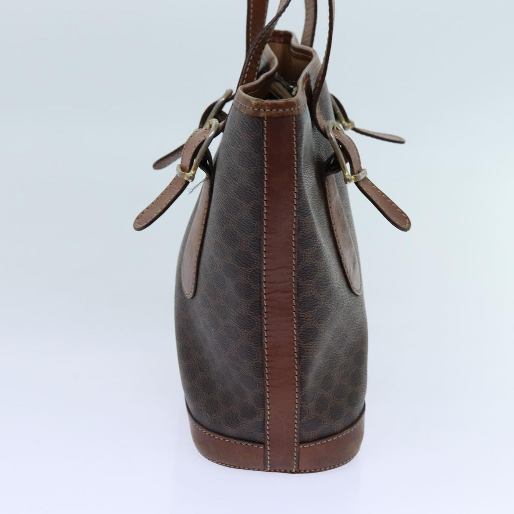 CELINE Macadam Canvas Shoulder Bag PVC Brown Auth hk1270