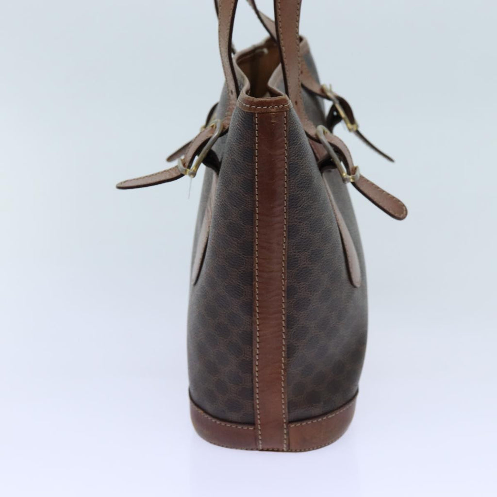 CELINE Macadam Canvas Shoulder Bag PVC Brown Auth hk1270