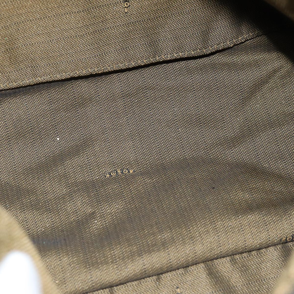 FENDI Zucca Canvas Mamma Baguette Shoulder Bag Black Brownhk1297