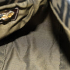 FENDI Zucca Canvas Mamma Baguette Shoulder Bag Black Brownhk1297