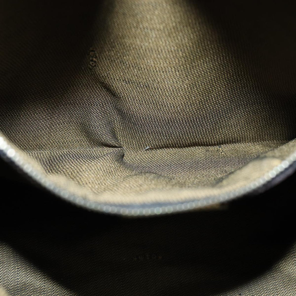 FENDI Zucca Canvas Mamma Baguette Shoulder Bag Black Brownhk1297