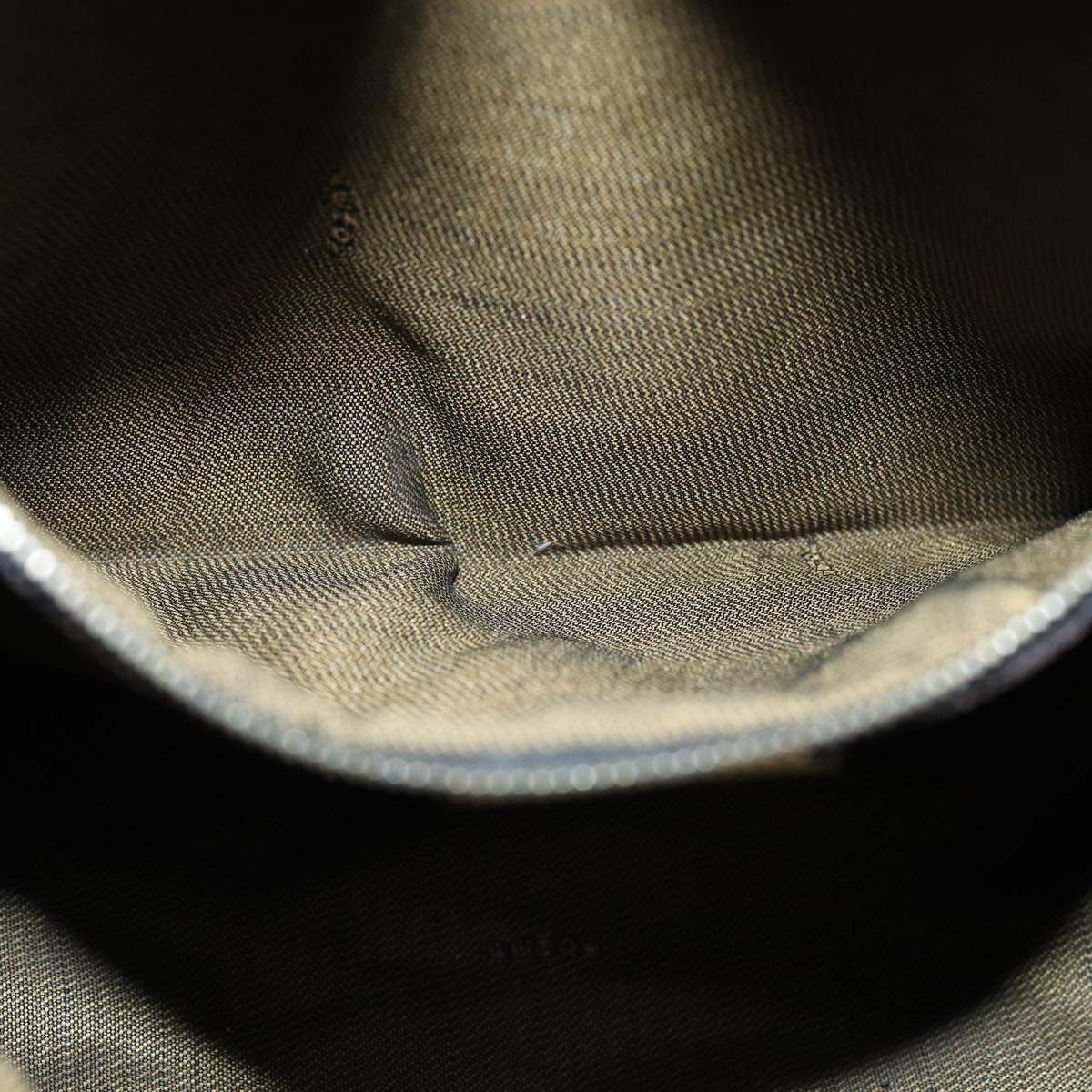 FENDI Zucca Canvas Mamma Baguette Shoulder Bag Black Brownhk1297