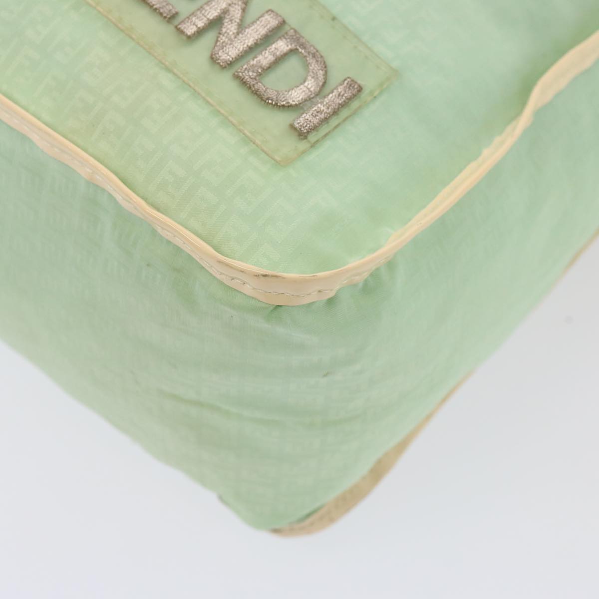 FENDI Zucchino Canvas Shoulder Bag Nylon Greenhk1304