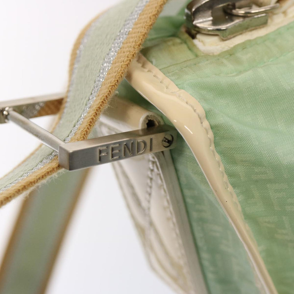 FENDI Zucchino Canvas Shoulder Bag Nylon Greenhk1304