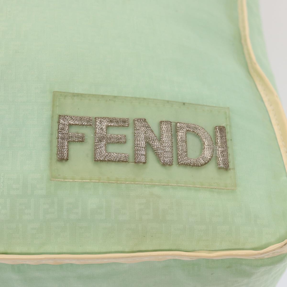 FENDI Zucchino Canvas Shoulder Bag Nylon Greenhk1304
