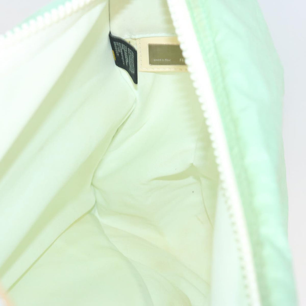 FENDI Zucchino Canvas Shoulder Bag Nylon Greenhk1304