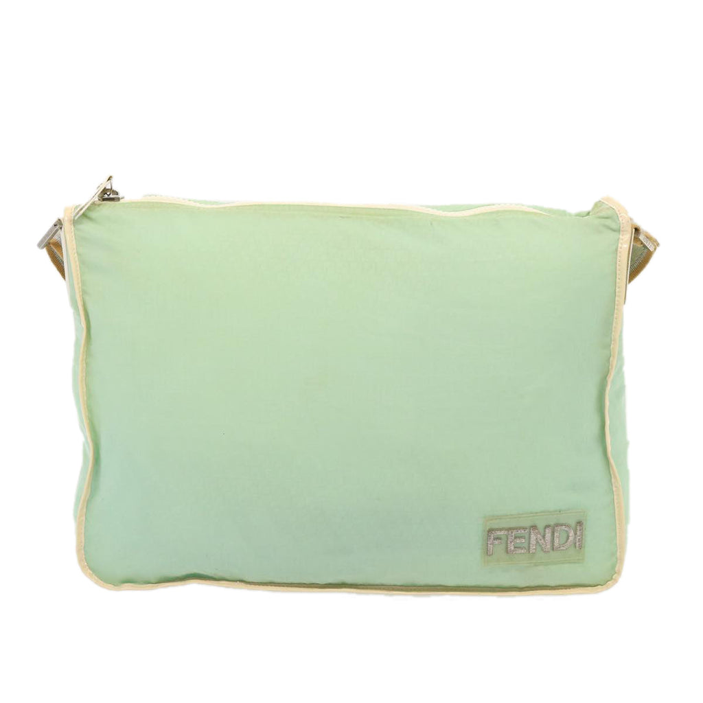 FENDI Zucchino Canvas Shoulder Bag Nylon Greenhk1304