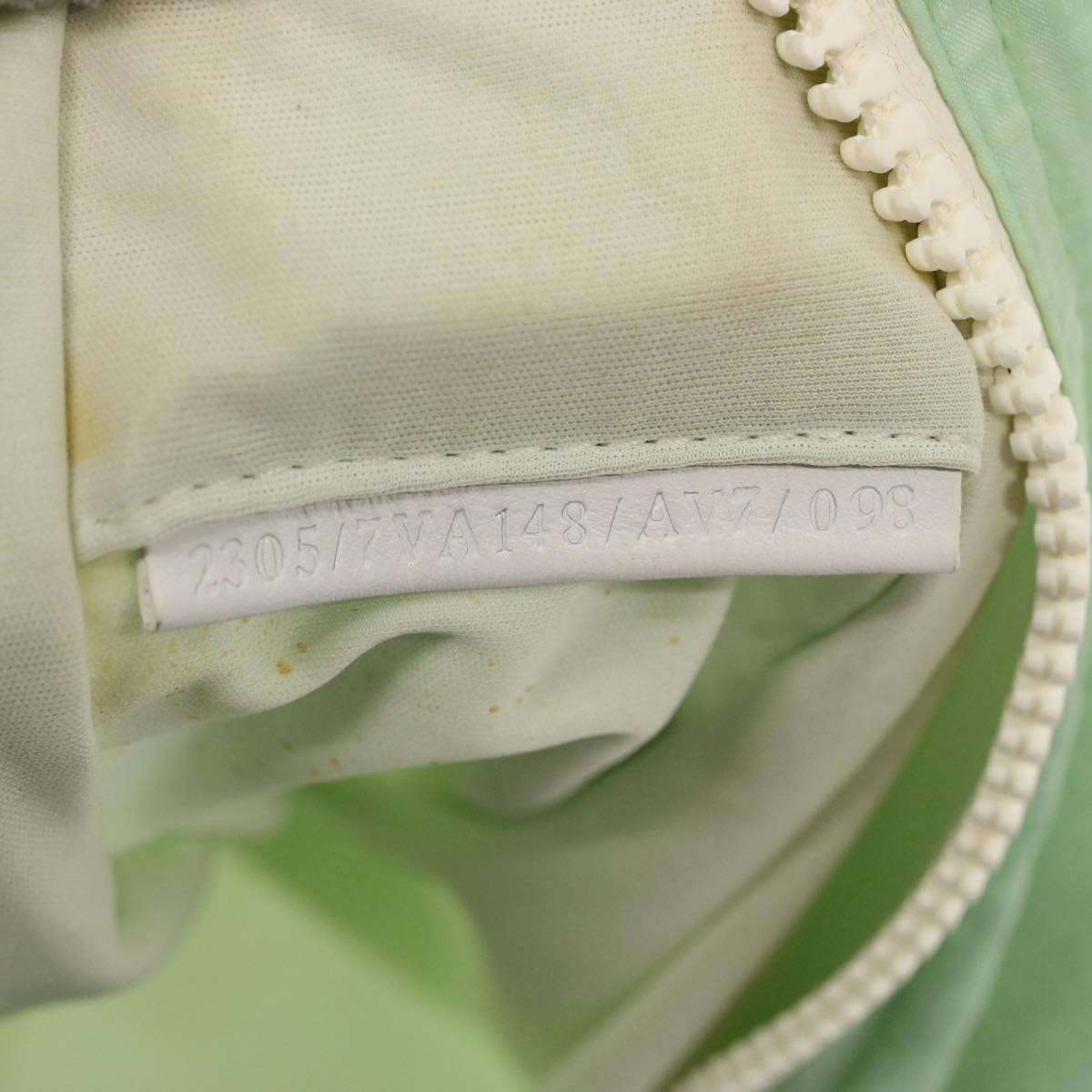 FENDI Zucchino Canvas Shoulder Bag Nylon Greenhk1304