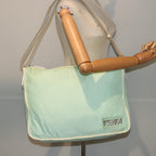 FENDI Zucchino Canvas Shoulder Bag Nylon Greenhk1304