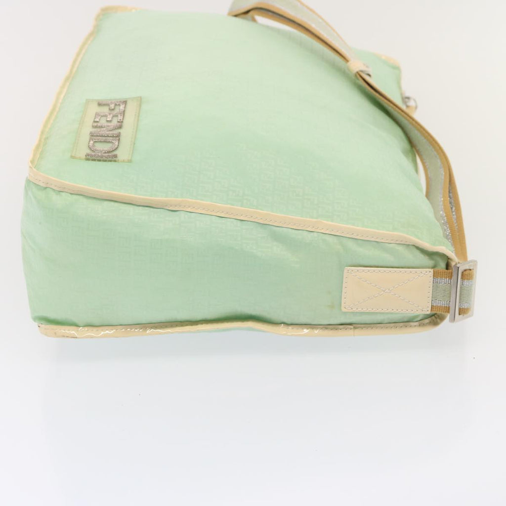 FENDI Zucchino Canvas Shoulder Bag Nylon Greenhk1304