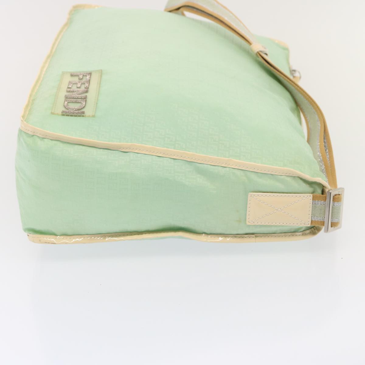 FENDI Zucchino Canvas Shoulder Bag Nylon Greenhk1304