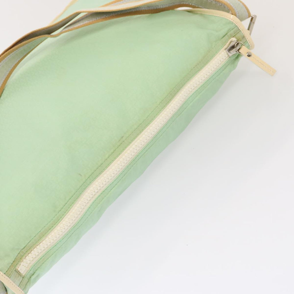FENDI Zucchino Canvas Shoulder Bag Nylon Greenhk1304