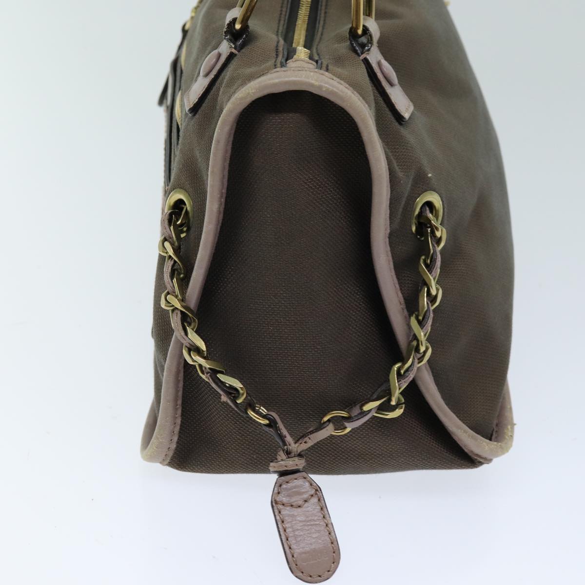 Chloe Harley Hand Bag Canvas Brown hk1307