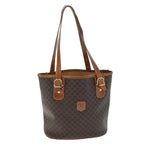 CELINE Macadam Canvas Tote Bag PVC Brown Auth hk1312