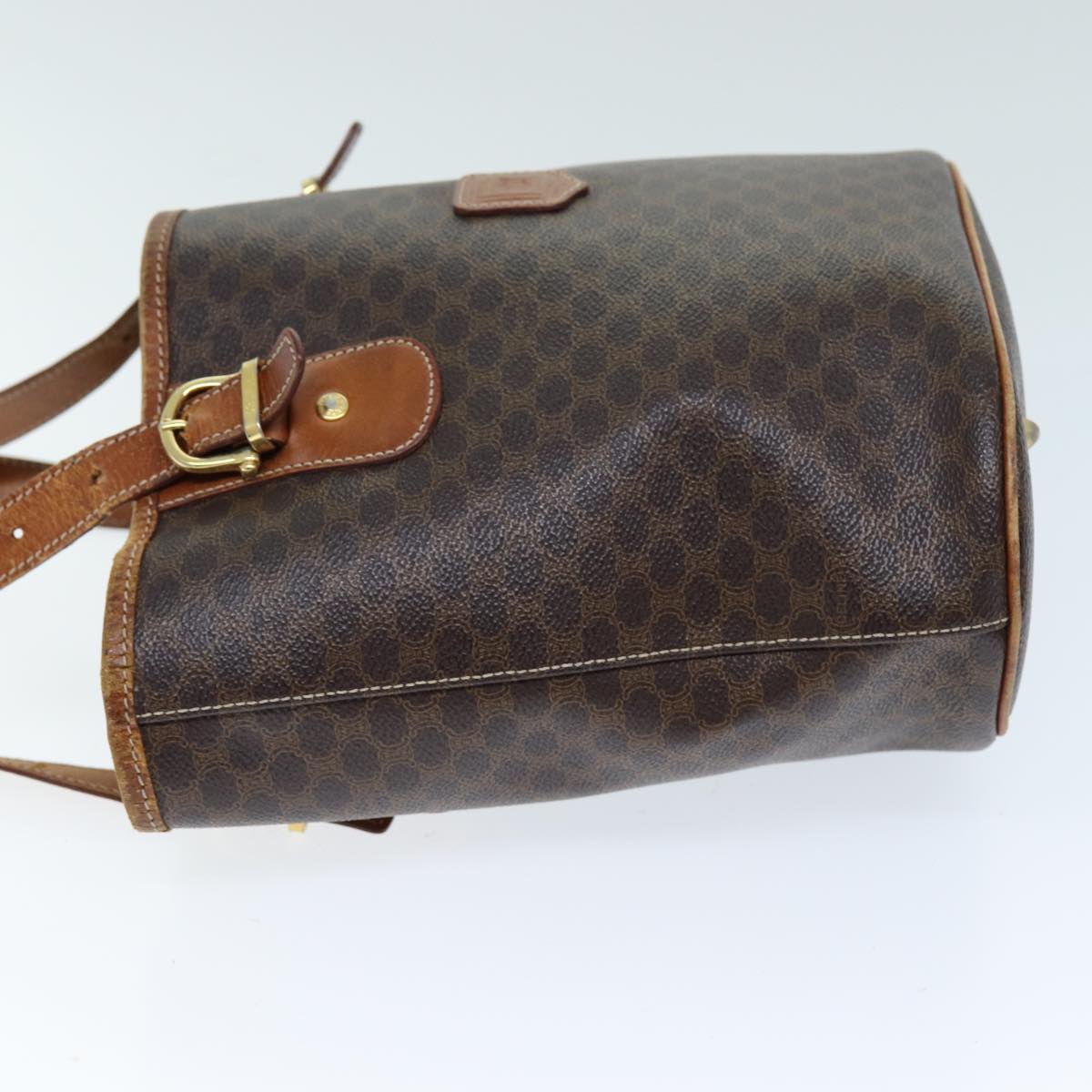 CELINE Macadam Canvas Tote Bag PVC Brown Auth hk1312