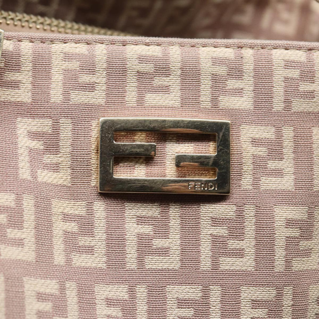FENDI Zucchino Canvas Hand Bag Pinkhk1386