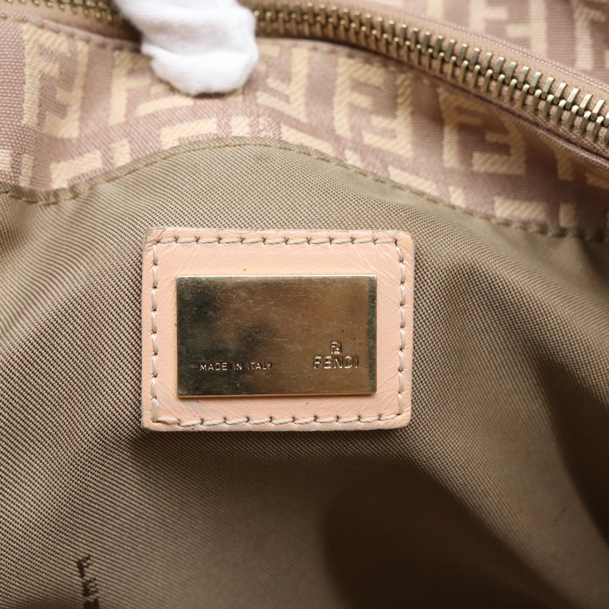 FENDI Zucchino Canvas Hand Bag Pinkhk1386