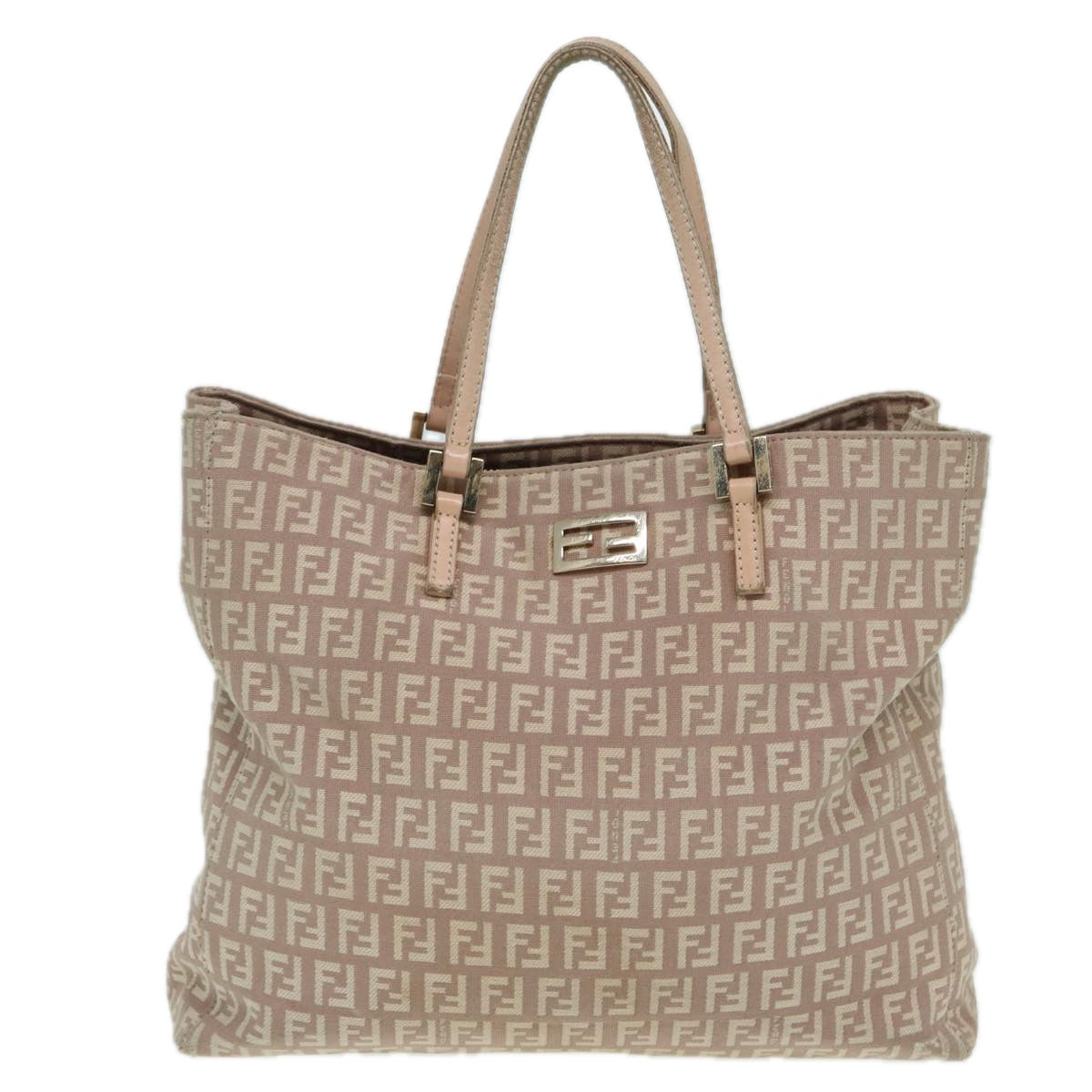 FENDI Zucchino Canvas Hand Bag Pinkhk1386