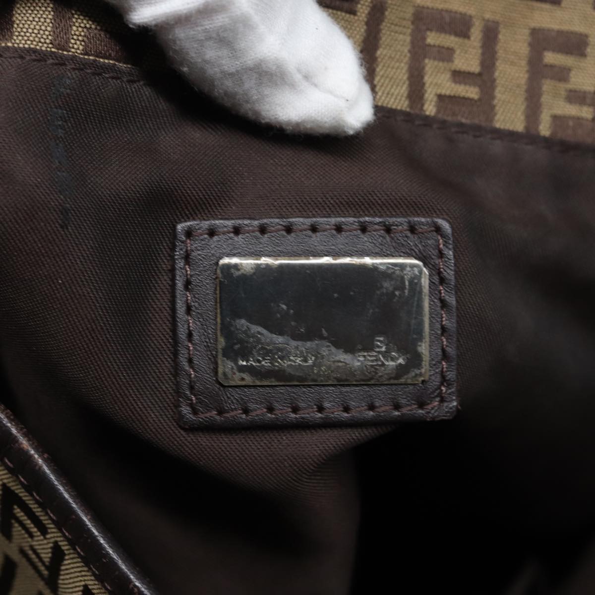 FENDI Zucchino Canvas Tote Bag Beigehk1424