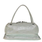 BOTTEGA VENETA Hand Bag Leather Silver 124869 Auth hk1574