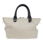 Chloe Bailey Hand Bag Leather 2way Navy Gray gold hk1582