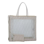 FENDI Tote Bag Nylon White Silverhk1586