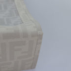 FENDI Tote Bag Nylon White Silverhk1586