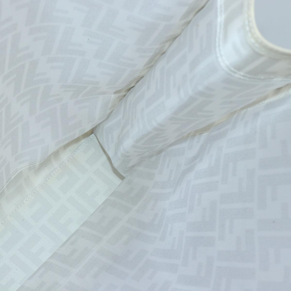 FENDI Tote Bag Nylon White Silverhk1586