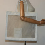 FENDI Tote Bag Nylon White Silverhk1586