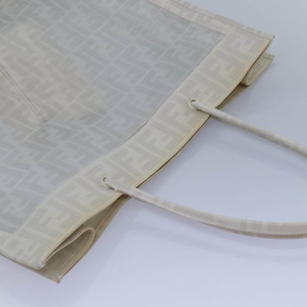 FENDI Tote Bag Nylon White Silverhk1586