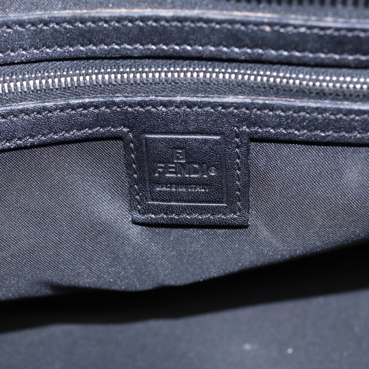 FENDI Zucca Canvas Hand Bag Black Silverhk1588