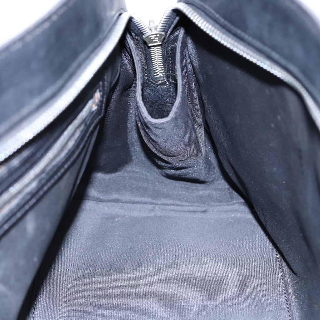 FENDI Zucca Canvas Hand Bag Black Silverhk1588