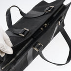 FENDI Zucca Canvas Hand Bag Black Silverhk1588