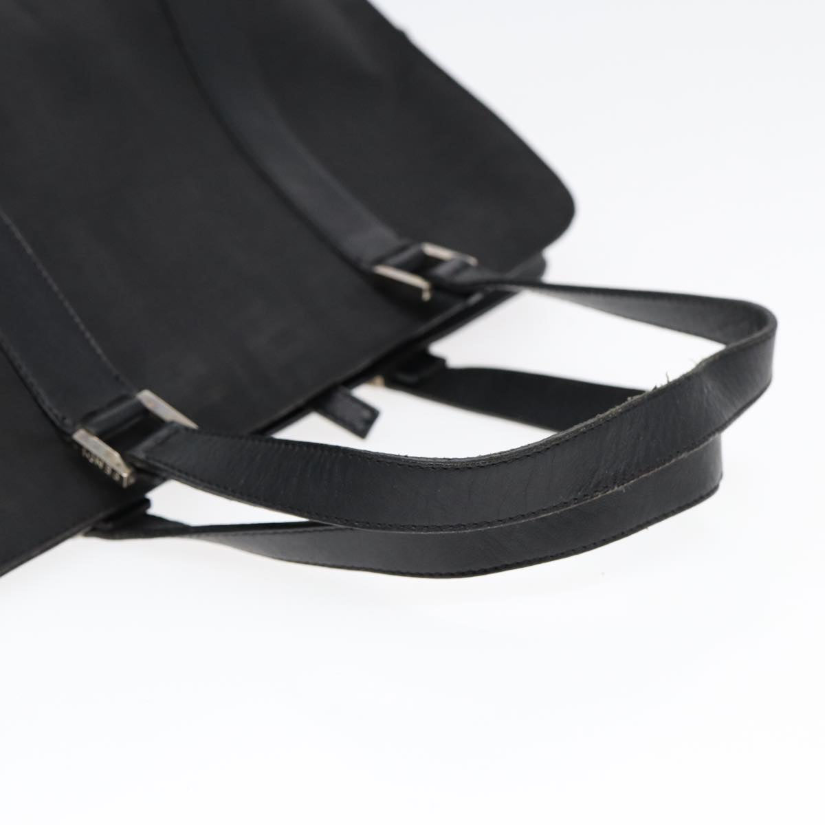 FENDI Zucca Canvas Hand Bag Black Silverhk1588