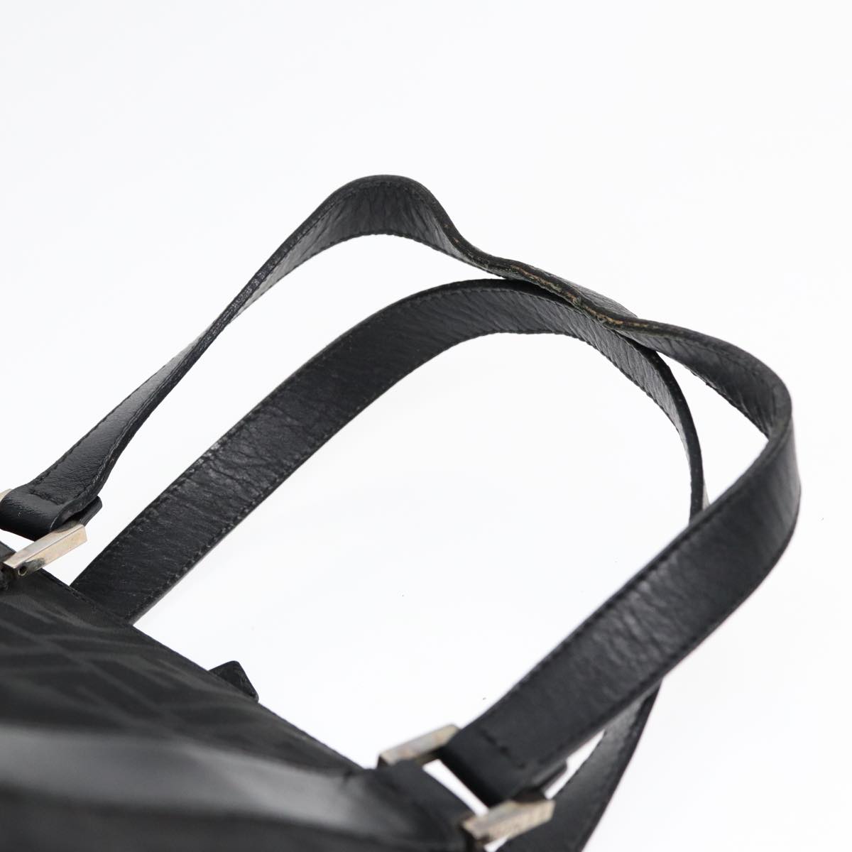 FENDI Zucca Canvas Hand Bag Black Silverhk1588