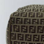 FENDI Zucchino Canvas Boston Bag Beige Goldhk1608