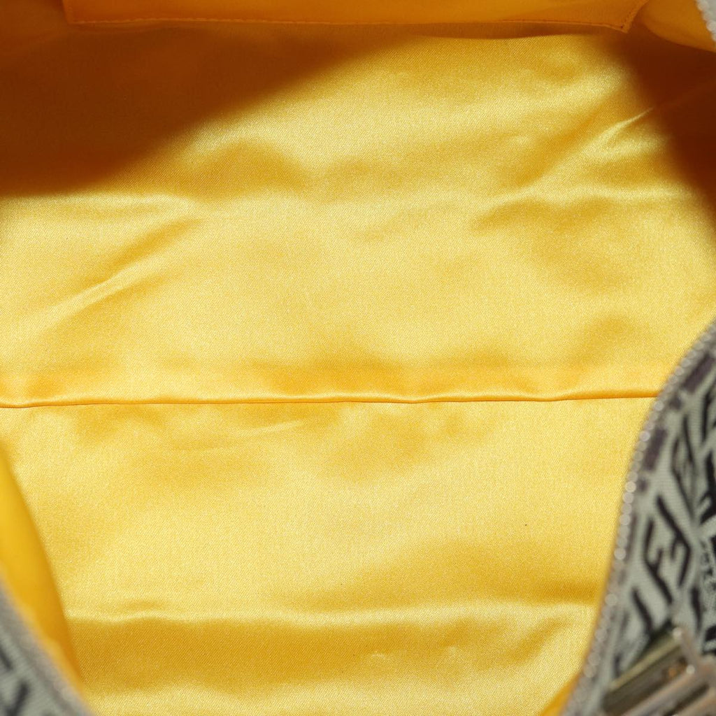 FENDI Zucchino Canvas Boston Bag Beige Goldhk1608