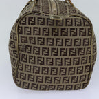 FENDI Zucchino Canvas Boston Bag Beige Goldhk1608