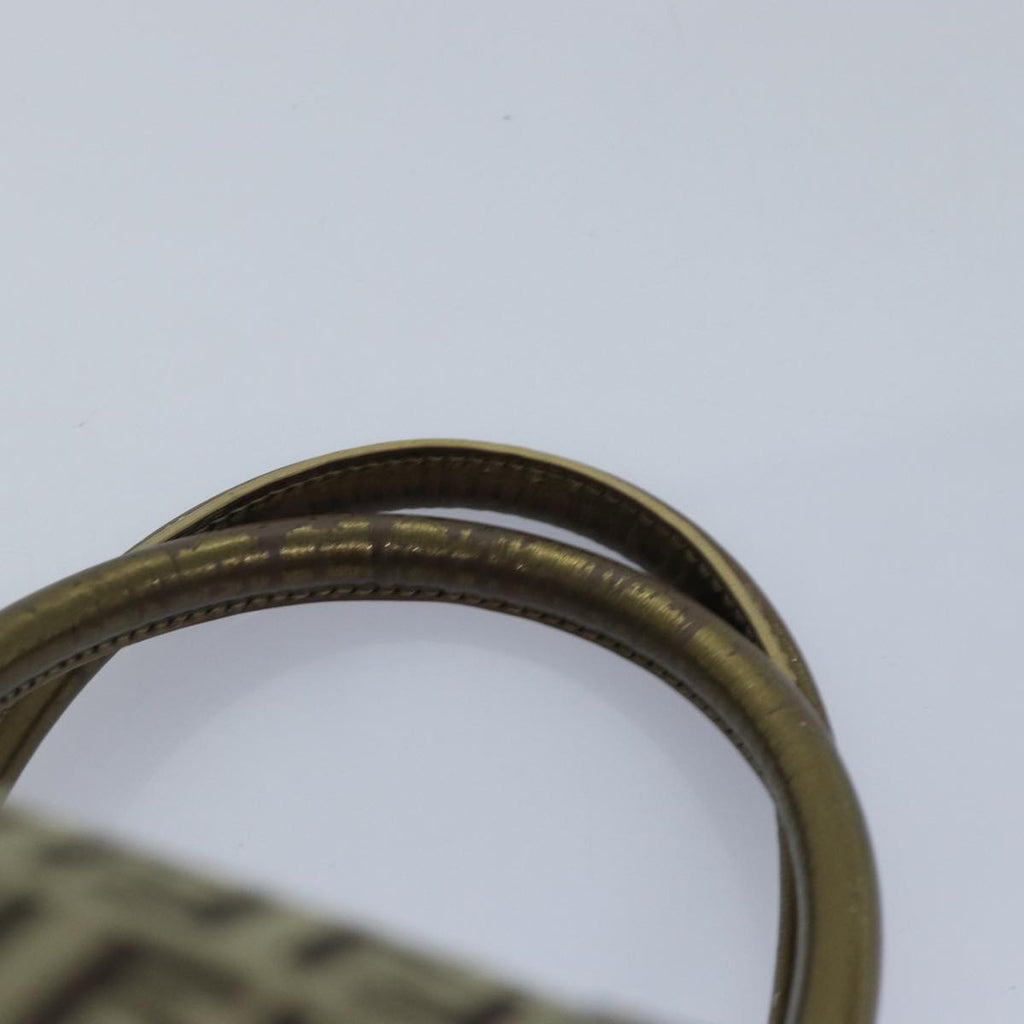 FENDI Zucchino Canvas Boston Bag Beige Goldhk1608